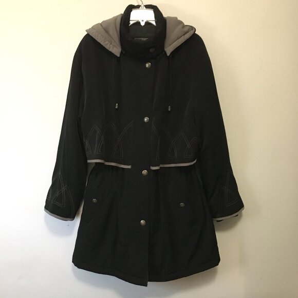 Vintage Eaton's Utex Arctic Stitched Hooded Black Cattle Style Jacket - Picture 1 of 16